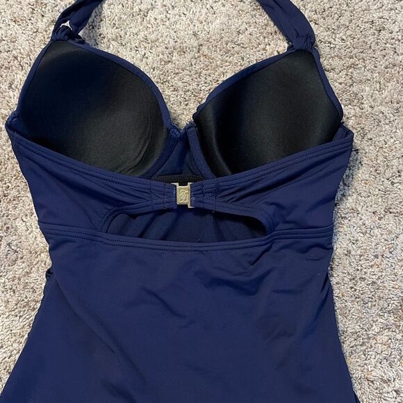Tommy Bahama Navy Blue One Piece Halter Swimsuit Size 6/C - Picture 4 of 7